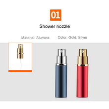 Load image into Gallery viewer, Portable Mini Refillable Glass Perfume Fine Mist Atomizers with Metallic Exterior, 5ml