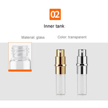 Load image into Gallery viewer, Portable Mini Refillable Glass Perfume Fine Mist Atomizers with Metallic Exterior, 5ml