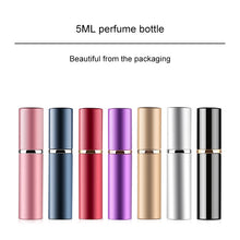 Load image into Gallery viewer, Portable Mini Refillable Glass Perfume Fine Mist Atomizers with Metallic Exterior, 5ml