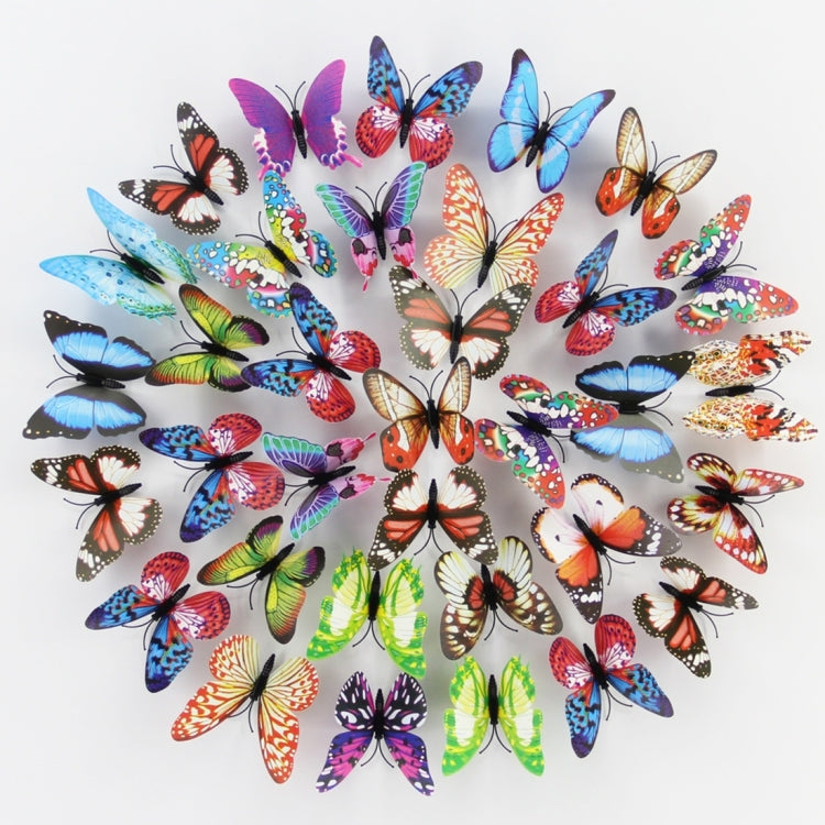 10pcs Fashion Luminous Butterfly with Brooch Simulation Fridge Magnets Wall Sticker Garden Decoration, Random Color Delivery, 100 PCS Luminous Butterfly