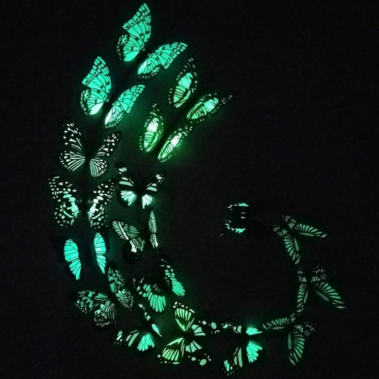 10pcs Fashion Luminous Butterfly with Brooch Simulation Fridge Magnets Wall Sticker Garden Decoration, Random Color Delivery, 100 PCS Luminous Butterfly