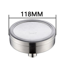 Load image into Gallery viewer, Removable and Washable 304 Stainless Steel Round Pressurized Top Spray Shower Head, Size: 118mm, Pattern D