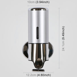 Hotel Shower Manual Dispenser Wall Mounted Washing Liquid Shampoo Soap Bottle, Capacity: 500ml, 500ml/Silver, 500ml/White, 500ml/Dark Red, 500ml/Green, 500ml/Gold, 500ml/Blue, 500ml/Purple