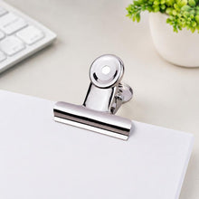 Load image into Gallery viewer, 10pcs 63mm Silver Metal Stainless Steel Round Clip Notes Letter Paper Clip Office Bind Clip, 10PCS / 63mm