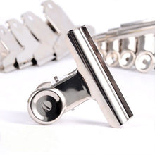 Load image into Gallery viewer, 10pcs 63mm Silver Metal Stainless Steel Round Clip Notes Letter Paper Clip Office Bind Clip, 10PCS / 63mm