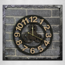Load image into Gallery viewer, Originality American Industrial Style Wood Vintage Old Gear Wall Clock