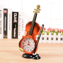 Load image into Gallery viewer, Multi-functional Originality Violin Electronics Pointer Alarm Clock with Pen Holder