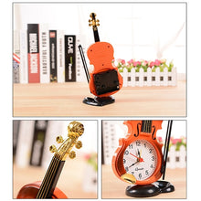 Load image into Gallery viewer, Multi-functional Originality Violin Electronics Pointer Alarm Clock with Pen Holder