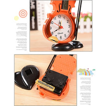 Load image into Gallery viewer, Multi-functional Originality Violin Electronics Pointer Alarm Clock with Pen Holder