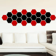 Load image into Gallery viewer, 12 PCS 3D Hexagonal Mirror Wall Stickers Set, Size: 10*10cm, Size: 10*10cm (Black), Size: 10*10cm (Gold), Size: 10*10cm (Red), Size: 10*10cm (Silver)