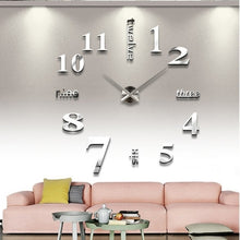 Load image into Gallery viewer, Creative 3D Mirror DIY Wall Sticker Clock, Size: 120*120cm, Size: 120*120cm(Yellow), Size: 120*120cm(Black), Size: 120*120cm(Blue), Size: 120*120cm(Red), Size: 120*120cm(White)