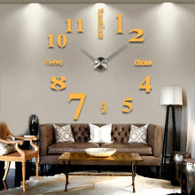 Load image into Gallery viewer, Creative 3D Mirror DIY Wall Sticker Clock, Size: 120*120cm, Size: 120*120cm(Yellow), Size: 120*120cm(Black), Size: 120*120cm(Blue), Size: 120*120cm(Red), Size: 120*120cm(White)