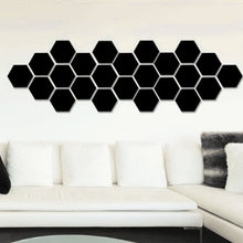 Load image into Gallery viewer, 12 PCS 3D Hexagonal Mirror Wall Stickers Set, Size: 4*4cm, Size: 4*4cm (Black), Size: 4*4cm (Gold), Size: 4*4cm (Silver)