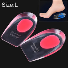Load image into Gallery viewer, 1 Pair Women Silicone Gel Comfort Heel Cups Pads Half Pads, Size: L