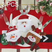 Load image into Gallery viewer, 3 in 1 Christmas Decoration Round Face Style Cutlery Holders, Round Face Style