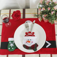 Load image into Gallery viewer, 3 in 1 Christmas Decoration Round Face Style Cutlery Holders, Round Face Style