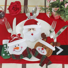 Load image into Gallery viewer, 3 in 1 Christmas Decoration Round Face Style Cutlery Holders, Round Face Style
