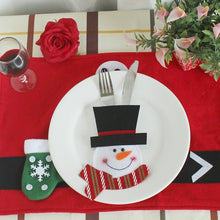 Load image into Gallery viewer, 3 in 1 Christmas Decoration Cartoon Style Cutlery Holders, Cartoon Style