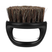 Load image into Gallery viewer, Men Ring Design Portable Boar Brush Black ABS Haircut Cleaning Shaving Brush