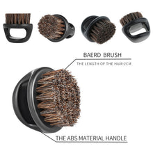 Load image into Gallery viewer, Men Ring Design Portable Boar Brush Black ABS Haircut Cleaning Shaving Brush