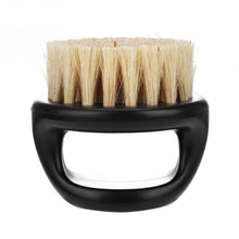 Load image into Gallery viewer, Men Ring Design Portable Boar Brush Black ABS Haircut Cleaning Shaving Brush
