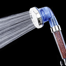 Load image into Gallery viewer, 3 Settings Adjustable PC Negative Ions Shower Head, Size: Large, Interface:  2cm, 3 Settings Size: Large,(Blue), 3 Settings Size: Large(Transparent)