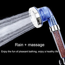 Load image into Gallery viewer, 3 Settings Adjustable PC Negative Ions Shower Head, Size: Large, Interface:  2cm, 3 Settings Size: Large,(Blue), 3 Settings Size: Large(Transparent)