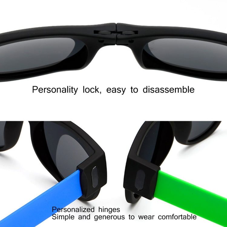 New Fashion Crimp Folding Mirror Pops Polarized Sunglasses Casual UV400 Protection Glasses for Men / Women