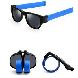 New Fashion Crimp Folding Mirror Pops Polarized Sunglasses Casual UV400 Protection Glasses for Men / Women