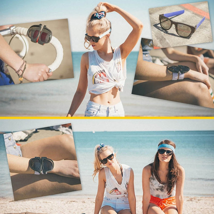 New Fashion Crimp Folding Mirror Pops Polarized Sunglasses Casual UV400 Protection Glasses for Men / Women