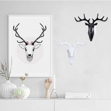 Load image into Gallery viewer, European-Style Rural Pendant Deer Head Wall Hanging Clothes Hook, Random Color Delivery
