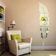 Load image into Gallery viewer, DIY Feather Style Acrylic Mirror Wall Stickers Home Room Mural Decoration Art Wall Sticker, Size: 30*120cm, 30*120cm (Silver), 30*120cm (Red), 30*120cm (Blue), 30*120cm (Gold), 30*120cm (Black)