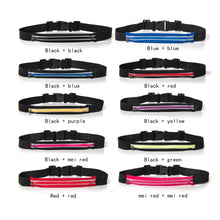 Load image into Gallery viewer, Multifunctional Outdoor Sports Waterproof High Stretch Faux Leather Fabric Single Waist Bag with Night Reflective Strip, Random Color Delivery, Single Waist Bag