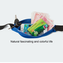 Load image into Gallery viewer, Multifunctional Outdoor Sports Waterproof High Stretch Faux Leather Fabric Single Waist Bag with Night Reflective Strip, Random Color Delivery, Single Waist Bag