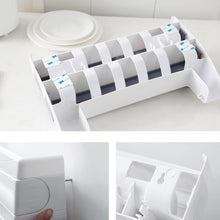 Load image into Gallery viewer, Kitchen Wall Mounted Cling Film Holder Wrap Storage Rack Hanger Rack Cutting Device, Size: 39 x 10 x 24cm, Grey, Khaki
