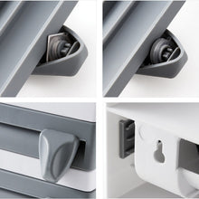 Load image into Gallery viewer, Kitchen Wall Mounted Cling Film Holder Wrap Storage Rack Hanger Rack Cutting Device, Size: 39 x 10 x 24cm, Grey, Khaki