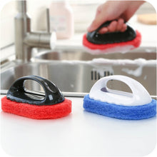 Load image into Gallery viewer, 2pcs  Decontamination Sponge Hard Bottom Cleaning Brushes Dry and Wet Cleaning Brush for Kitchen / Cooking Bench / Bathroom / Bathtub , Random Color Delivery, Dry and Wet Cleaning Brush