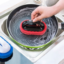 Load image into Gallery viewer, 2pcs  Decontamination Sponge Hard Bottom Cleaning Brushes Dry and Wet Cleaning Brush for Kitchen / Cooking Bench / Bathroom / Bathtub , Random Color Delivery, Dry and Wet Cleaning Brush