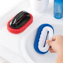 Load image into Gallery viewer, 2pcs  Decontamination Sponge Hard Bottom Cleaning Brushes Dry and Wet Cleaning Brush for Kitchen / Cooking Bench / Bathroom / Bathtub , Random Color Delivery, Dry and Wet Cleaning Brush