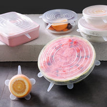 Load image into Gallery viewer, 6 PCS / Set Food Grade Silicone Sealing Lids Fresh Keeping Covers, Silicone Sealing Lids