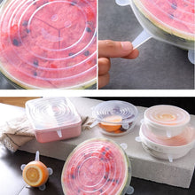 Load image into Gallery viewer, 6 PCS / Set Food Grade Silicone Sealing Lids Fresh Keeping Covers, Silicone Sealing Lids