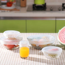 Load image into Gallery viewer, 6 PCS / Set Food Grade Silicone Sealing Lids Fresh Keeping Covers, Silicone Sealing Lids