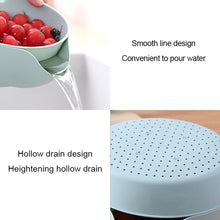 Load image into Gallery viewer, Kitchen Double Layer Fruit Bowl Washing Basket Lazy Bracket Snack Nuts Bowl