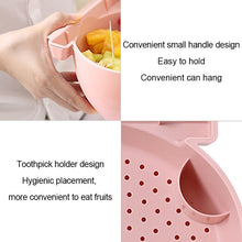 Load image into Gallery viewer, Kitchen Double Layer Fruit Bowl Washing Basket Lazy Bracket Snack Nuts Bowl
