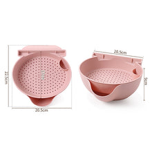 Load image into Gallery viewer, Kitchen Double Layer Fruit Bowl Washing Basket Lazy Bracket Snack Nuts Bowl