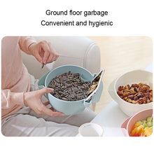 Load image into Gallery viewer, Kitchen Double Layer Fruit Bowl Washing Basket Lazy Bracket Snack Nuts Bowl