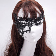 Load image into Gallery viewer, Halloween Masquerade Party Dance Sexy Lady Semi-eyed Face Lace Mask, Semi-eyed