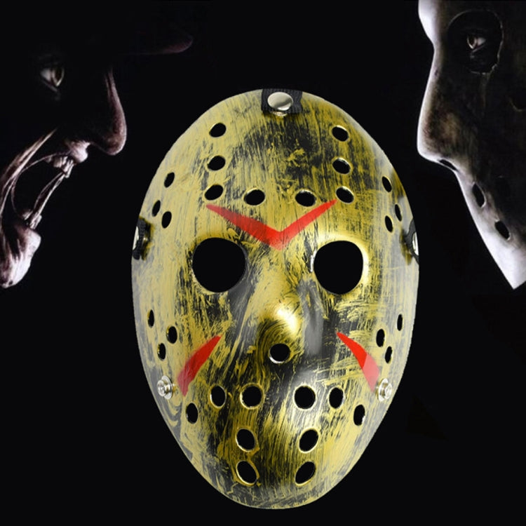 Halloween Party Cool Thicken Jason Mask, Fluorescent Green, Gold, Red + White, Silver, White, Red + Yellow