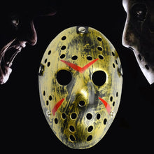 Load image into Gallery viewer, Halloween Party Cool Thicken Jason Mask, Fluorescent Green, Gold, Red + White, Silver, White, Red + Yellow