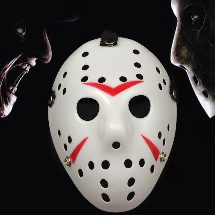 Halloween Party Cool Thicken Jason Mask, Fluorescent Green, Gold, Red + White, Silver, White, Red + Yellow